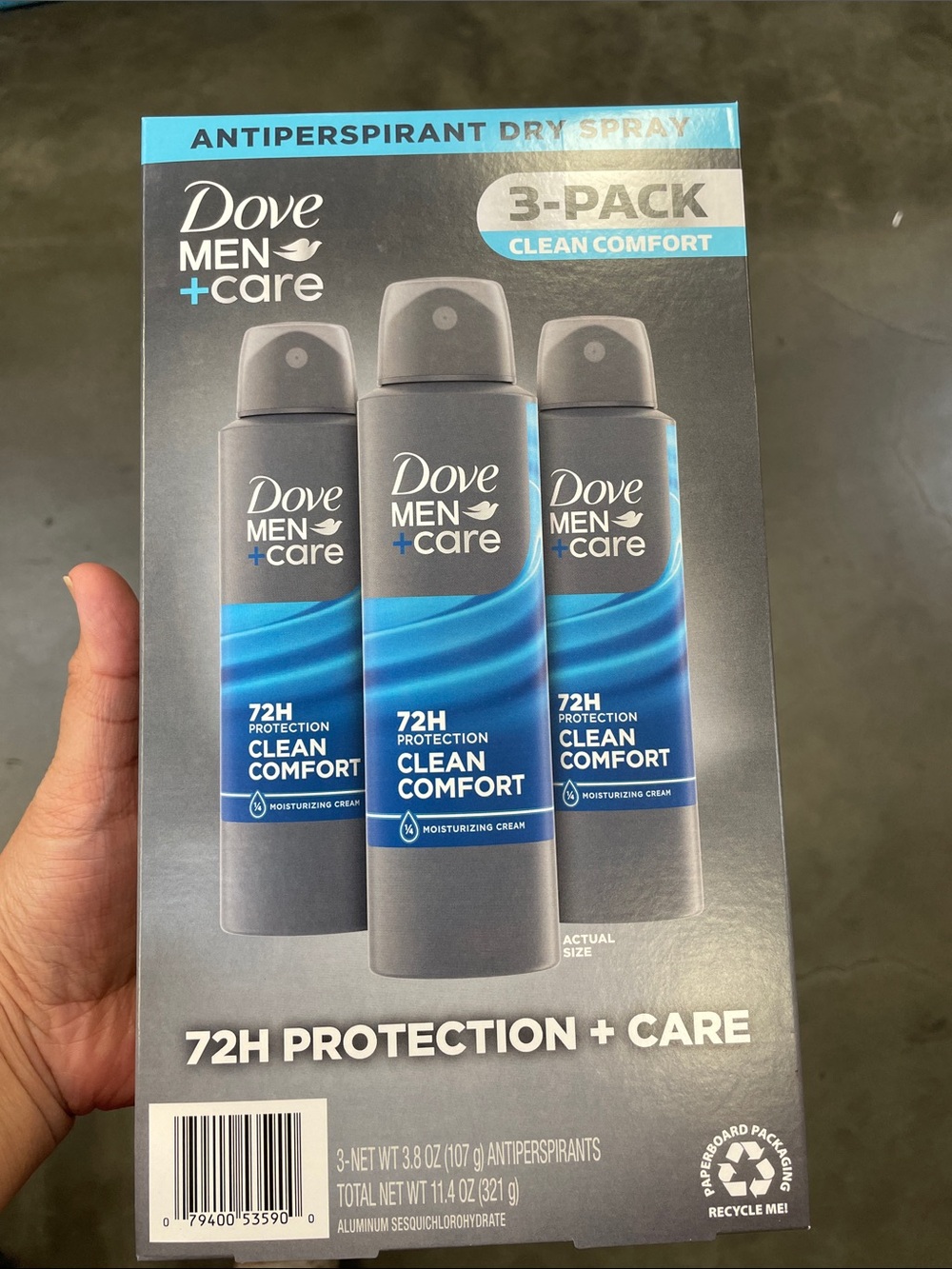 Dove Men Care Aintiperspirant Dry Spray 3 pack